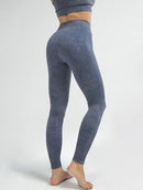 Legging Fitness Gainant Sans Couture helankezatrening.com sa Bleu grisé