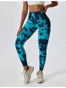 Legging Fitness Tie Dye Galbant Leggings helankezatrening.com sa Turquoise