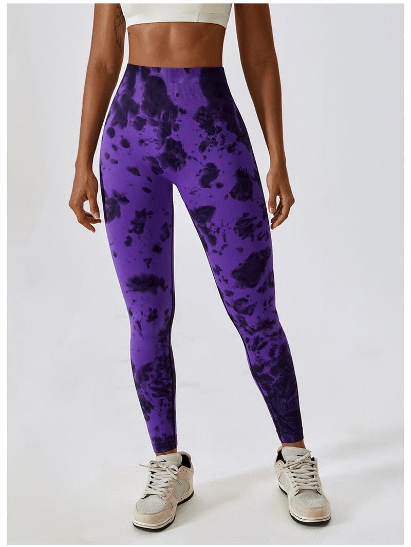 Legging Fitness Tie Dye Galbant Leggings helankezatrening.com sa Violet