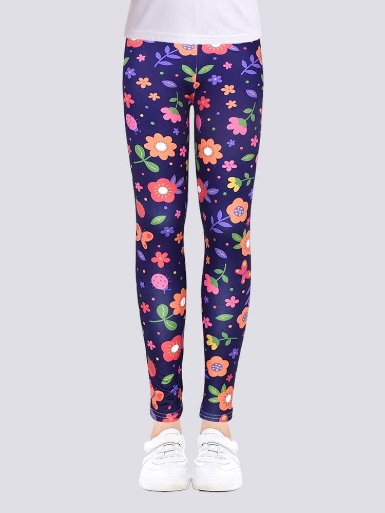 Legging Fleuri Fille Leggings helankezatrening.com 4 - 5 ans