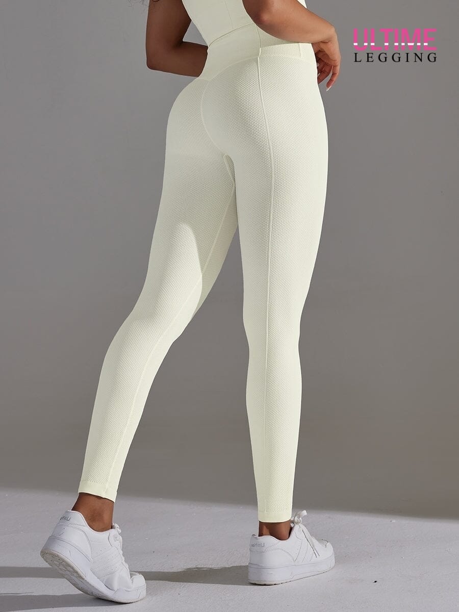 Legging Gainant Sculptant Push Up - Ultime-Legging Leggings helankezatrening.com sa Blanc cassé