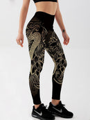 Legging Hibou Doré Imprimé Leggings helankezatrening.com sa