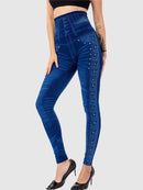 Legging Imitation Jean Leggings helankezatrening.com sa Bleu