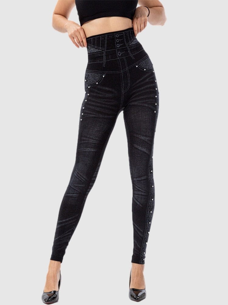 Legging Imitation Jean Leggings helankezatrening.com sa Noir