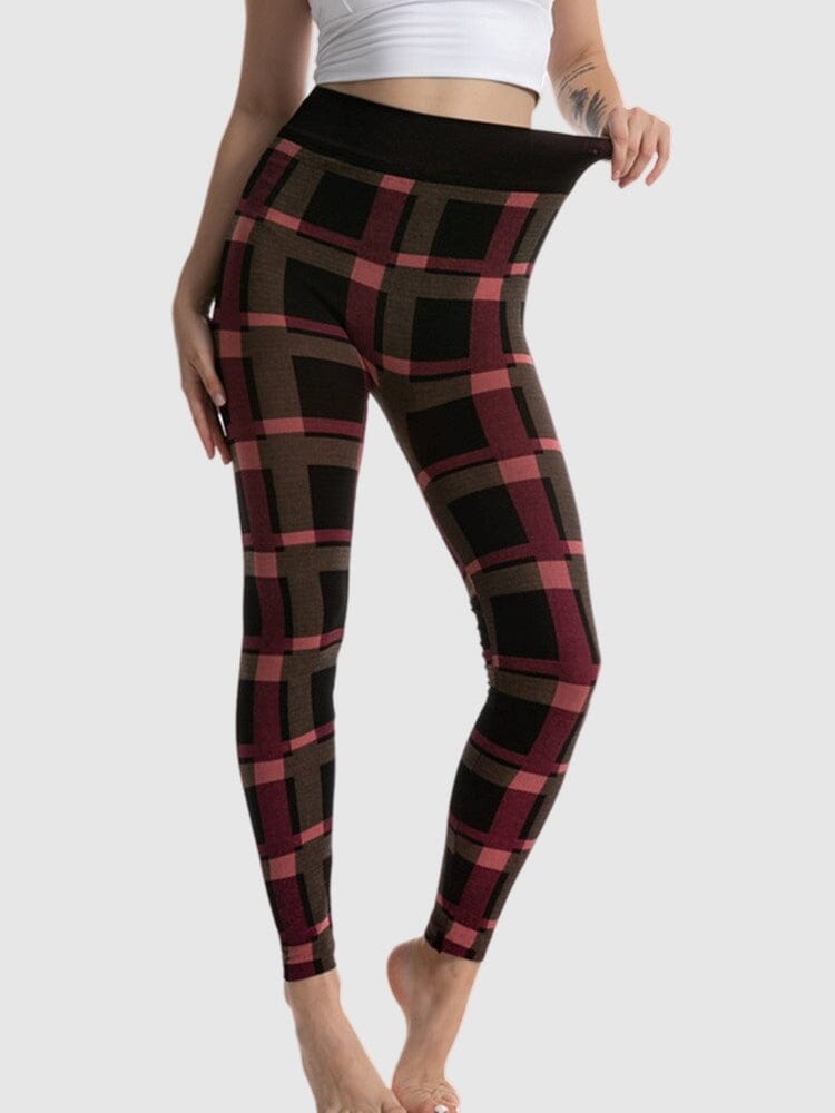 Legging Imprimé Carreaux Leggings helankezatrening.com : Legging Femme | Vêtements de Sport sa Rouge