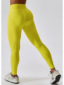 Legging Long Côtelé Push Up Sport Leggings helankezatrening.com sa Jaune