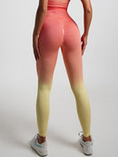 Legging Ombré Push Up Taille Haute Leggings helankezatrening.com sa Orange