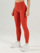 Legging Plissé Taille Haute Sport - Nexir Leggings helankezatrening.com sa Orange sombre