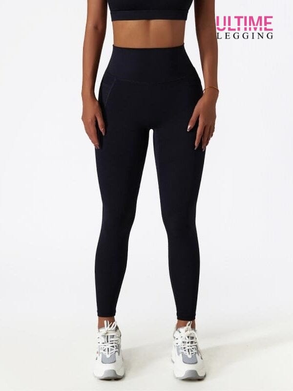 Legging Poche Latérale Push Up - Ultime-Legging Leggings helankezatrening.com sa Noir