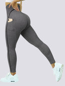 Legging Poche Téléphone Sport Ultime-Legging sa Gris chiné