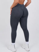 Legging Push Up Taille Haute - Oxyma Leggings helankezatrening.com sa Gris foncé