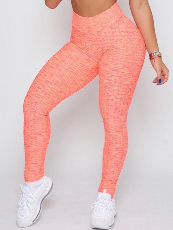 Legging Push Up Texturé Leggings helankezatrening.com sa Orange