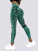 Legging Sans Couture Push Up Sport - Léopard Leggings helankezatrening.com sa Vert