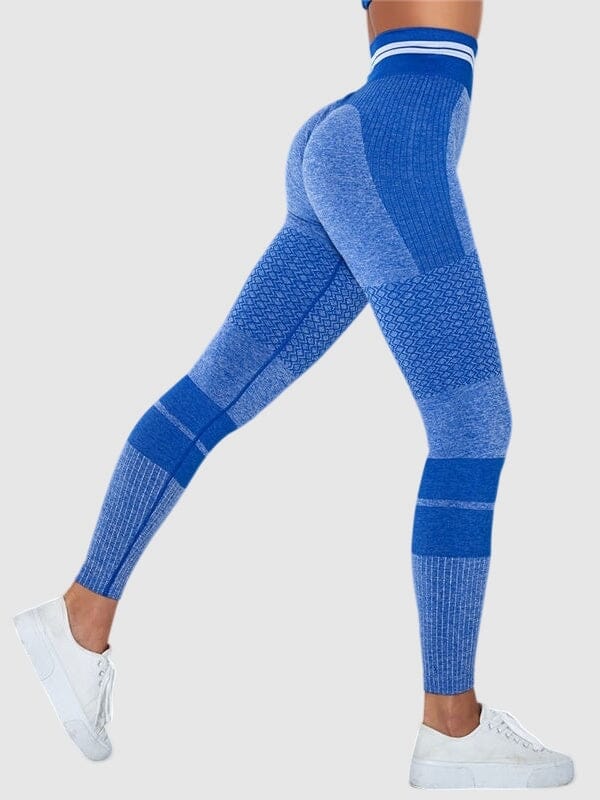 Legging Sans Couture Sculptant Leggings helankezatrening.com XS Bleu