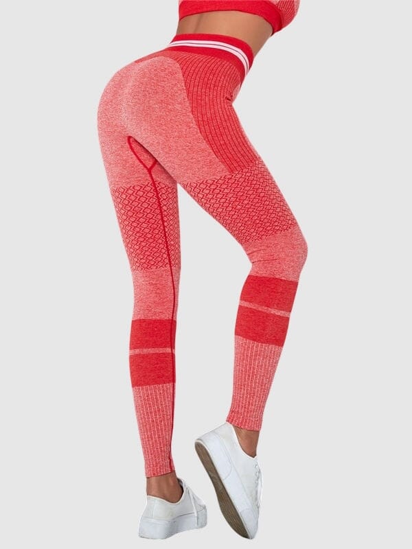 Legging Sans Couture Sculptant Leggings helankezatrening.com XS Rouge