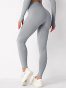 Legging Sans Couture Sport Leggings helankezatrening.com : Legging Femme | Vêtements de Sport sa Gris