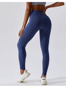 Legging Sculptant Taille Haute - Helena Leggings helankezatrening.com sa Bleu