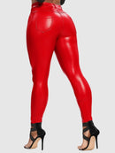 Legging Simili Cuir Poches Arrière Leggings helankezatrening.com sa Rouge