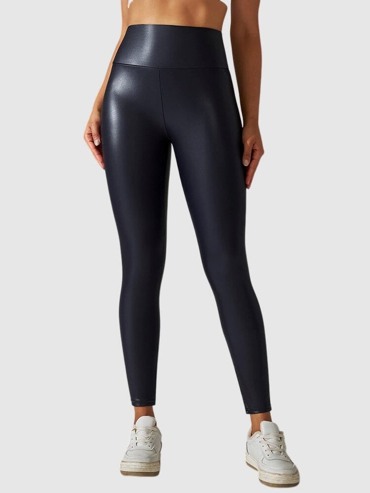 Legging Simili Cuir Sculptant Leggings helankezatrening.com XS Bleu marine