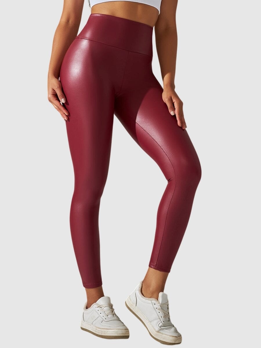 Legging Simili Cuir Sculptant Leggings helankezatrening.com XS Bordeaux