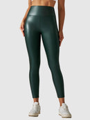 Legging Simili Cuir Sculptant Leggings helankezatrening.com XS Vert foncé