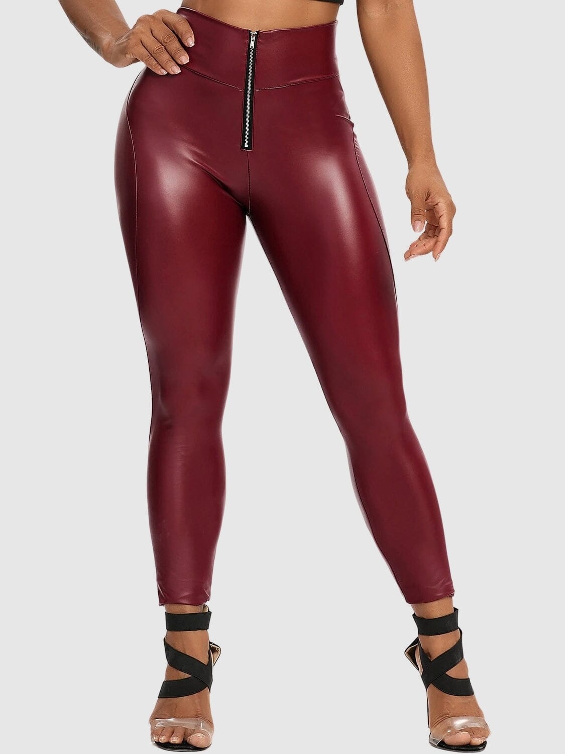 Legging Simili Cuir Taille Zippée Leggings helankezatrening.com : Legging Femme | Vêtements de Sport sa Bordeaux