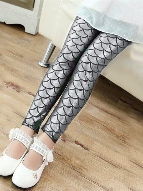 Legging Sirène Fille Leggings helankezatrening.com 2 Ans Argent