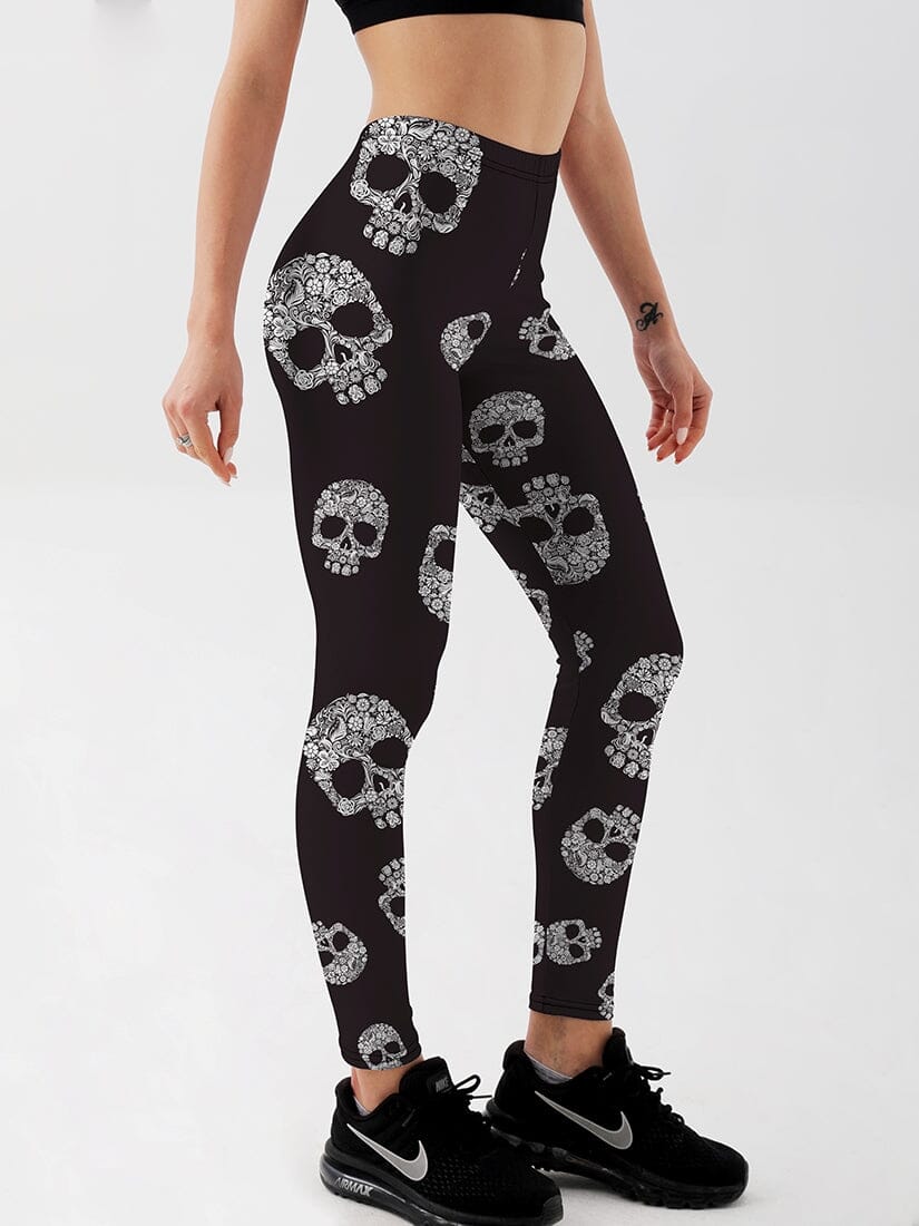 Legging Skull Têtes de Mort Leggings helankezatrening.com sa