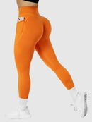 Legging Sport Affinant Poche Leggings helankezatrening.com sa Orange