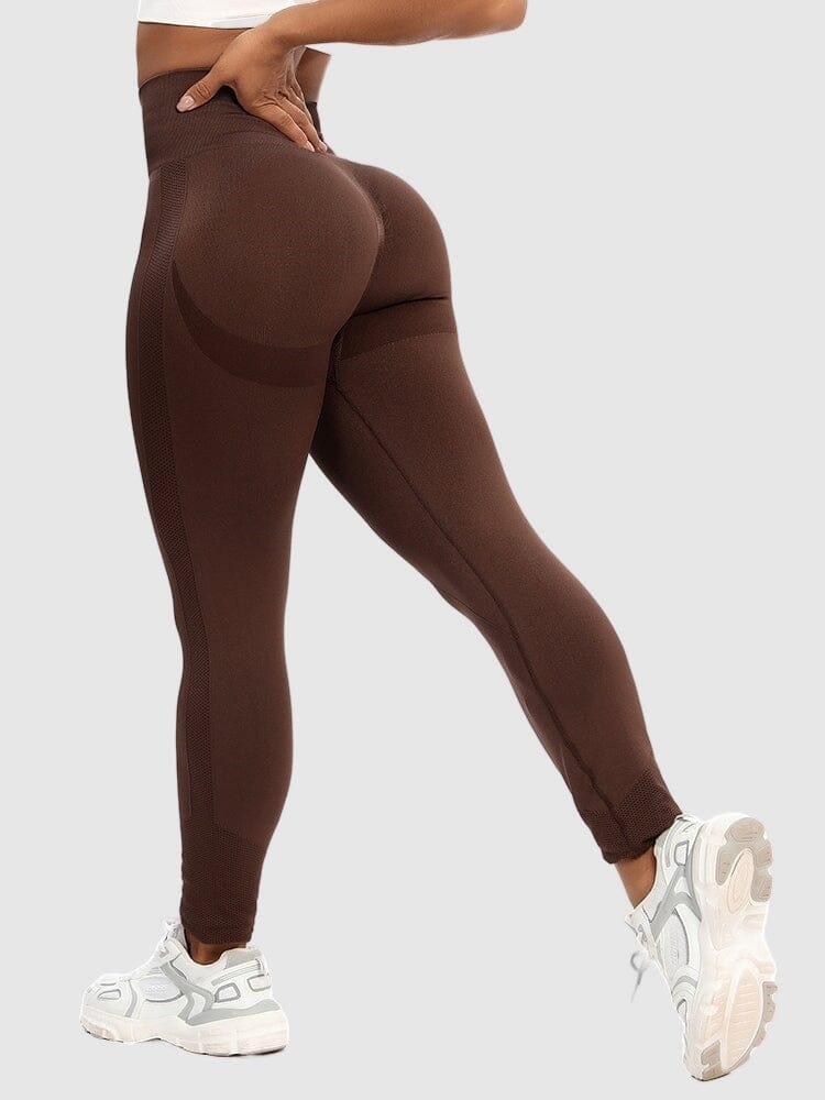 Legging Sport Amincissant Push Up (Sans Couture) - Edition Limitée Leggings helankezatrening.com XS Marron