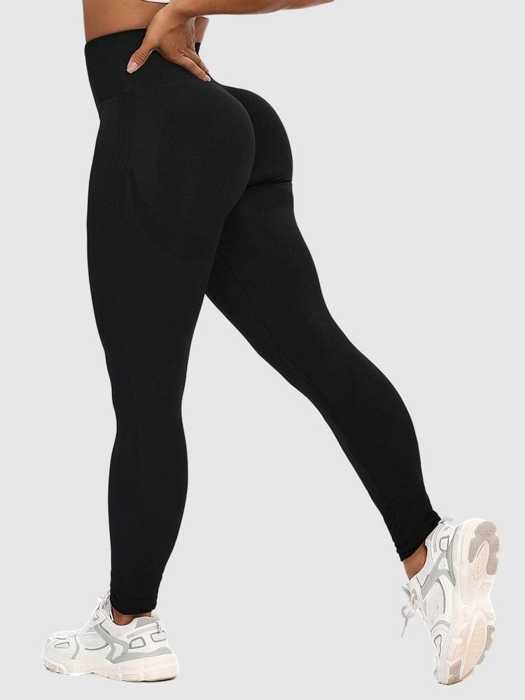 Legging Sport Amincissant Push Up (Sans Couture) - Edition Limitée Leggings helankezatrening.com XS Noir