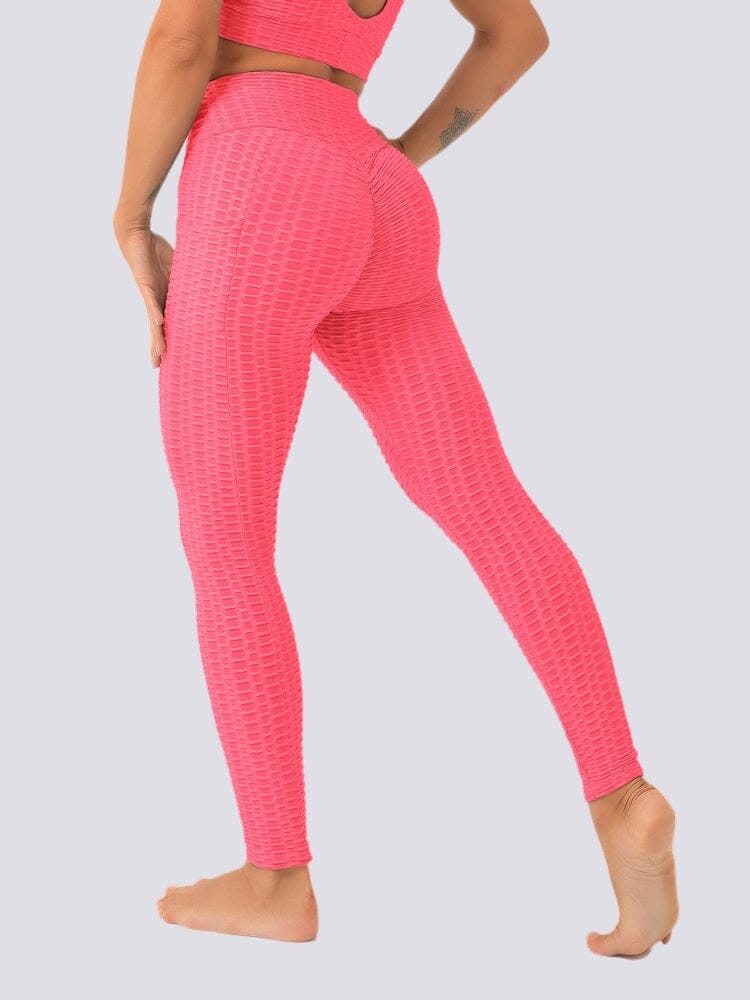 Legging Sport Anti Cellulite Push Up Poches Leggings Ultime-Legging sa Rose bonbon