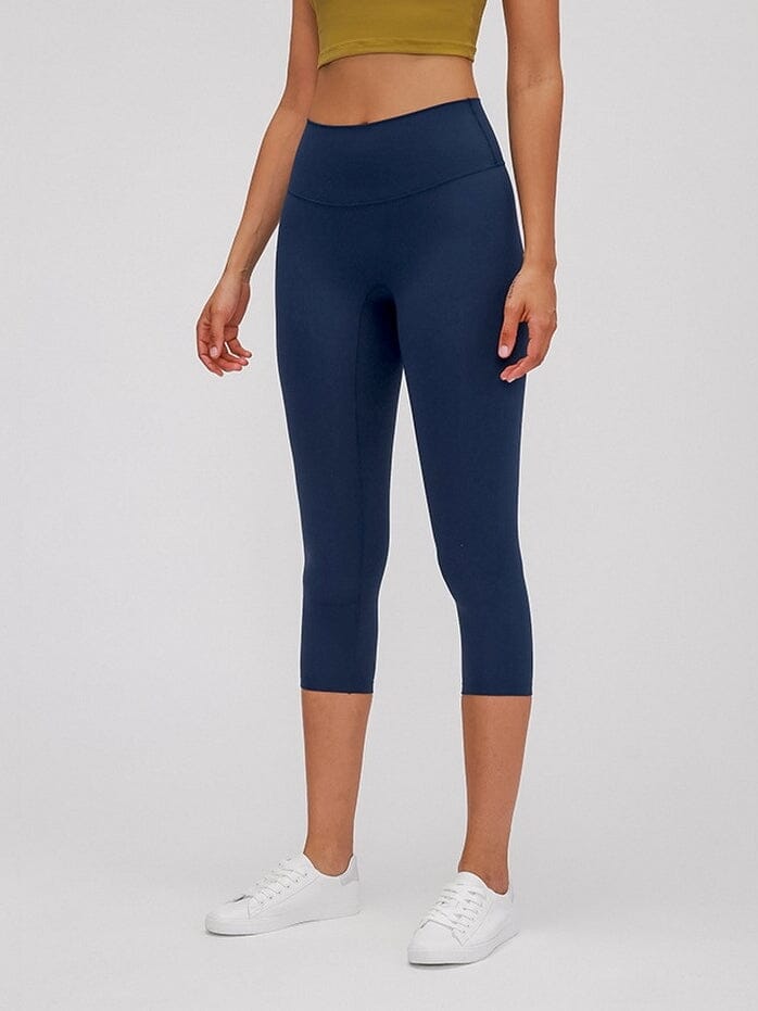 Legging Sport Capri Taille Haute Leggings helankezatrening.com XS Bleu nuit