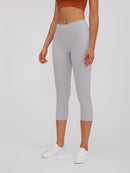 Legging Sport Capri Taille Haute Leggings helankezatrening.com XS Gris clair