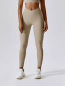 Legging Sport Côtelé Taille Croisée - Melissa Leggings helankezatrening.com sa Beige