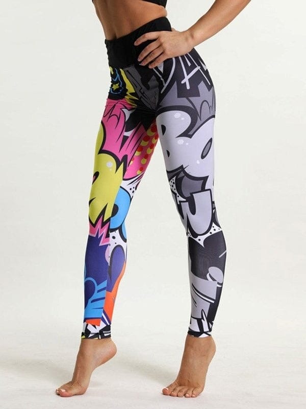 Legging Sport Dessin Pop Art Leggings helankezatrening.com : Legging Femme | Vêtements de Sport sa