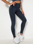 Legging Sport Effet Jean Leggings helankezatrening.com : Legging Femme | Vêtements de Sport sa Bleu sombre