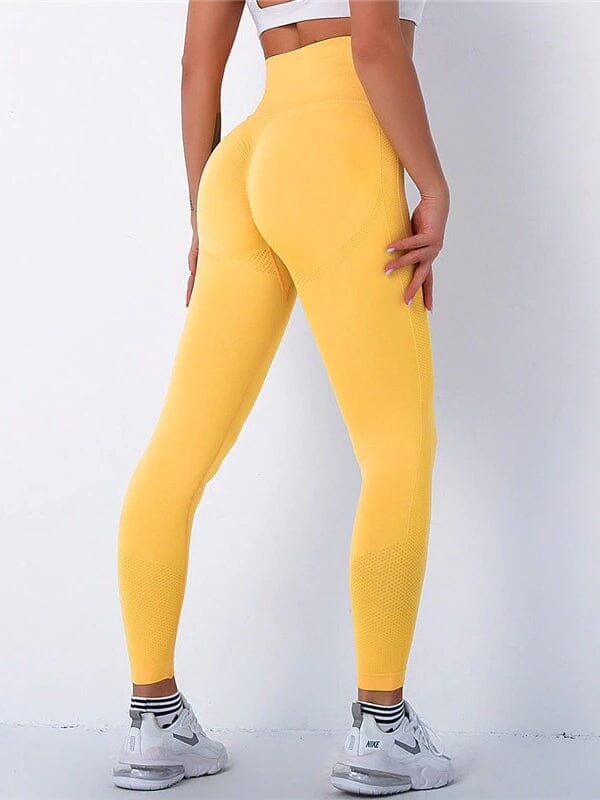 Legging Sport Gainant Push Up Leggings helankezatrening.com : Legging Femme | Vêtements de Sport sa Jaune