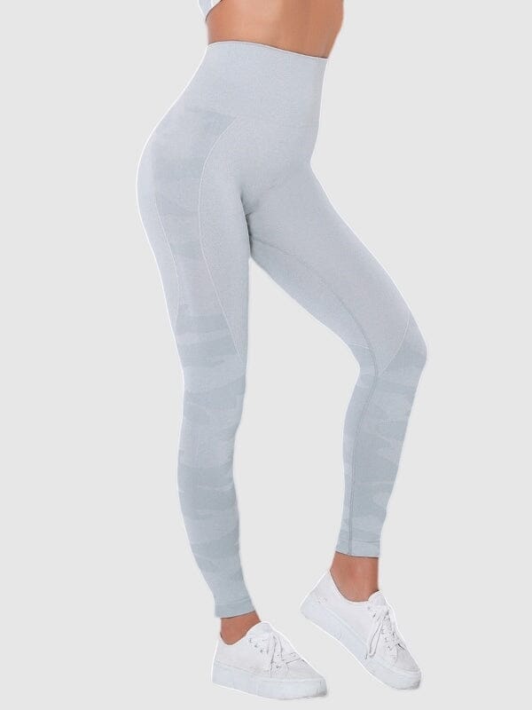 Legging Sport Imprimé Camouflage Sans Couture Leggings helankezatrening.com : Legging Femme | Vêtements de Sport sa Gris