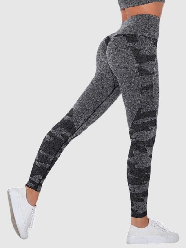 Legging Sport Imprimé Camouflage Sans Couture Leggings helankezatrening.com : Legging Femme | Vêtements de Sport sa Noir