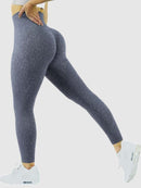 Legging Sport Léopard Push Up Sans Couture Leggings helankezatrening.com sa Bleu grisé