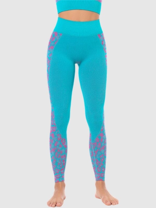 Legging Sport Léopard Sans Couture helankezatrening.com : Legging Femme | Vêtements de Sport sa Bleu ciel