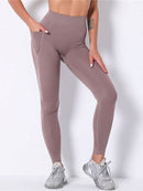 Legging Sport Poche Taille Haute Leggings helankezatrening.com : Legging Femme | Vêtements de Sport XS Mauve