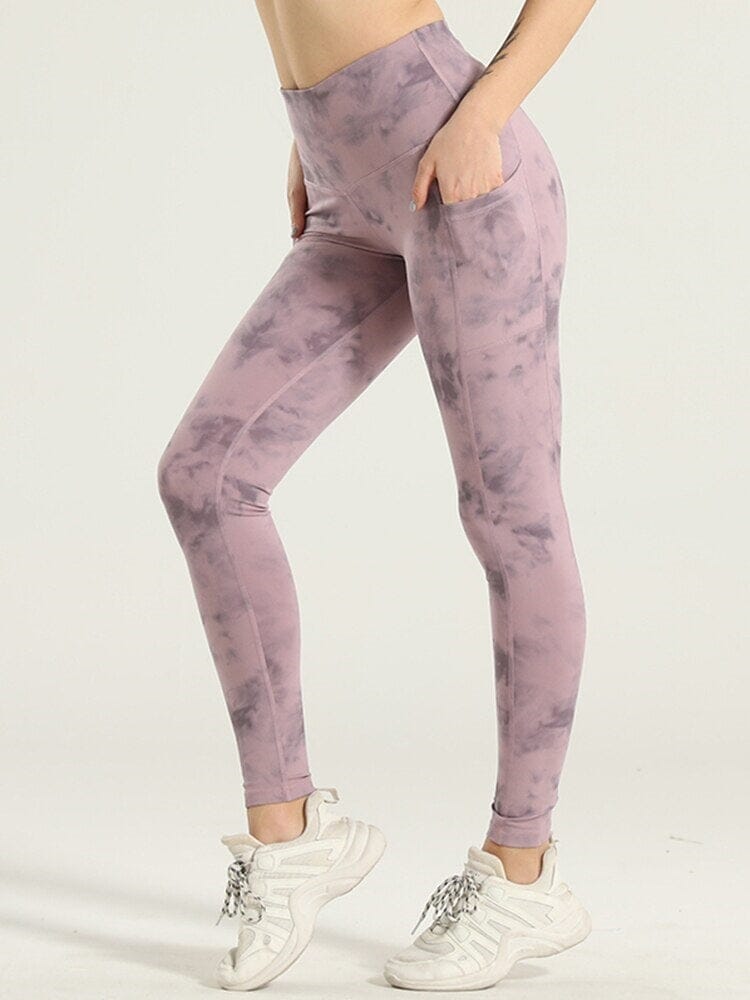 Legging Sport Poches Imprimé Leggings helankezatrening.com : Legging Femme | Vêtements de Sport sa Violet