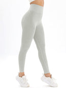 Legging Sport Push Up Ceinture Haute Leggings helankezatrening.com : Legging Femme | Vêtements de Sport sa Gris clair