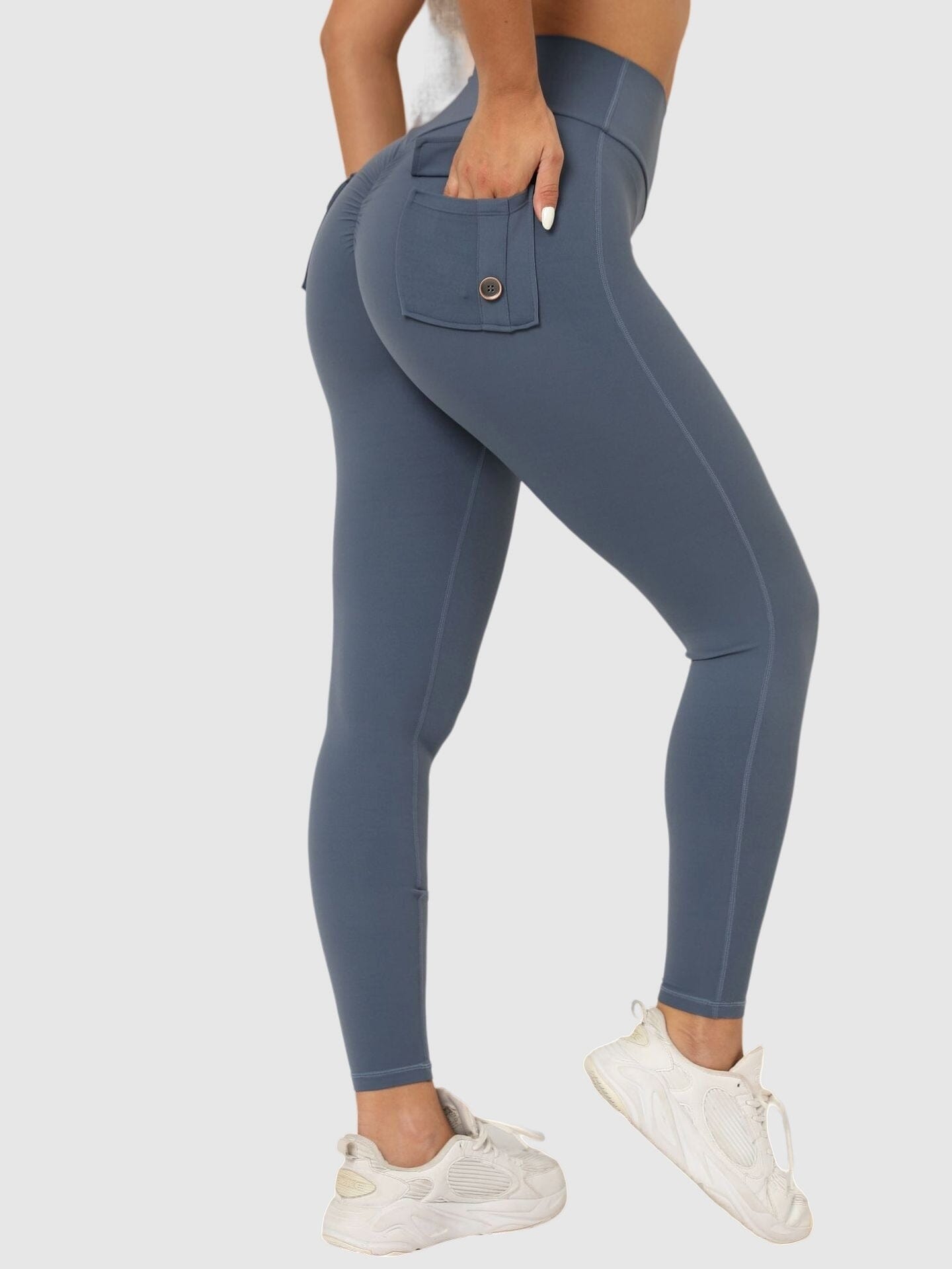 Legging Sport Push Up Poches Arrières Leggings helankezatrening.com : Legging Femme | Vêtements de Sport sa Bleu