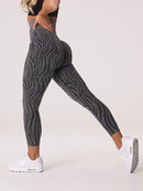 Legging Sport Sans Couture Imprimé Zèbre Leggings helankezatrening.com : Legging Femme | Vêtements de Sport sa Noir