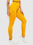 Legging Sport Sculptant Côtelé Leggings helankezatrening.com : Legging Femme | Vêtements de Sport sa Jaune