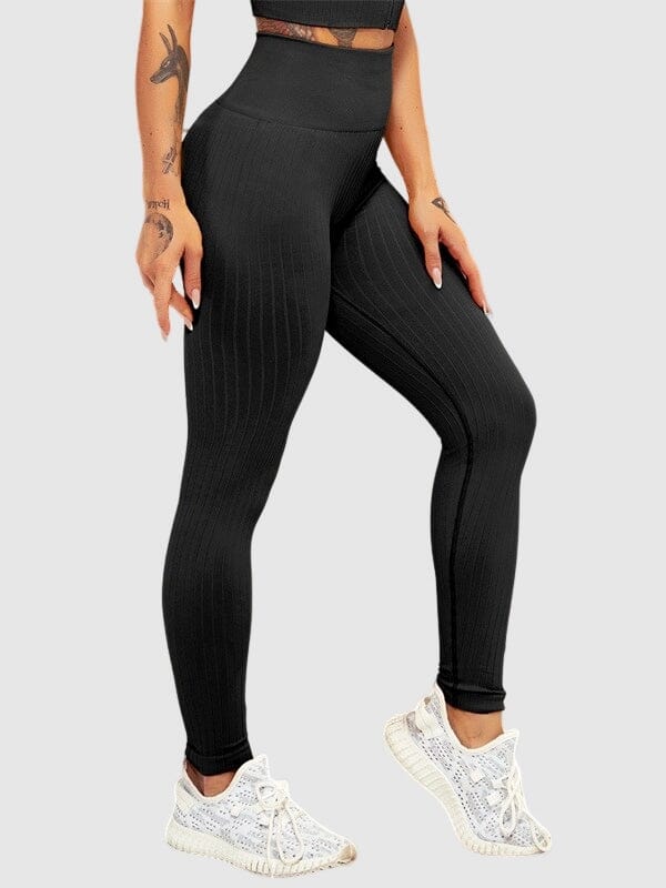 Legging Sport Sculptant Côtelé Leggings helankezatrening.com : Legging Femme | Vêtements de Sport sa Noir