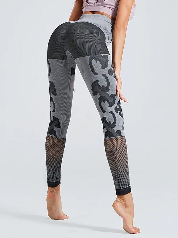 Legging Sport Taille Extra Haute Camouflage helankezatrening.com : Legging Femme | Vêtements de Sport sa Gris